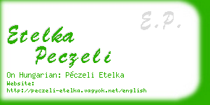 etelka peczeli business card